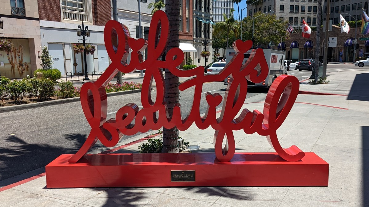 life is beautiful scupture in california role models