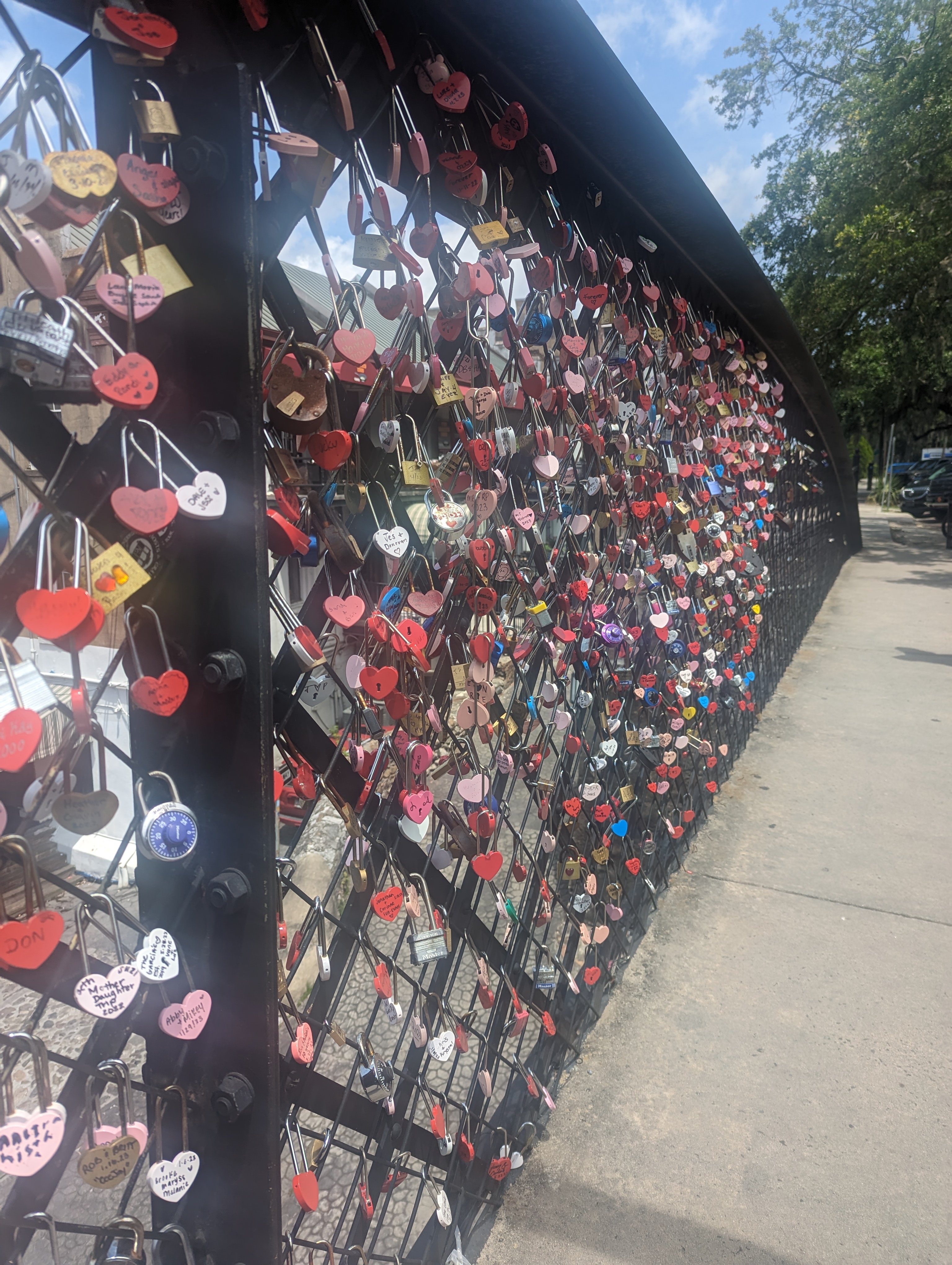 chain link fence with locks